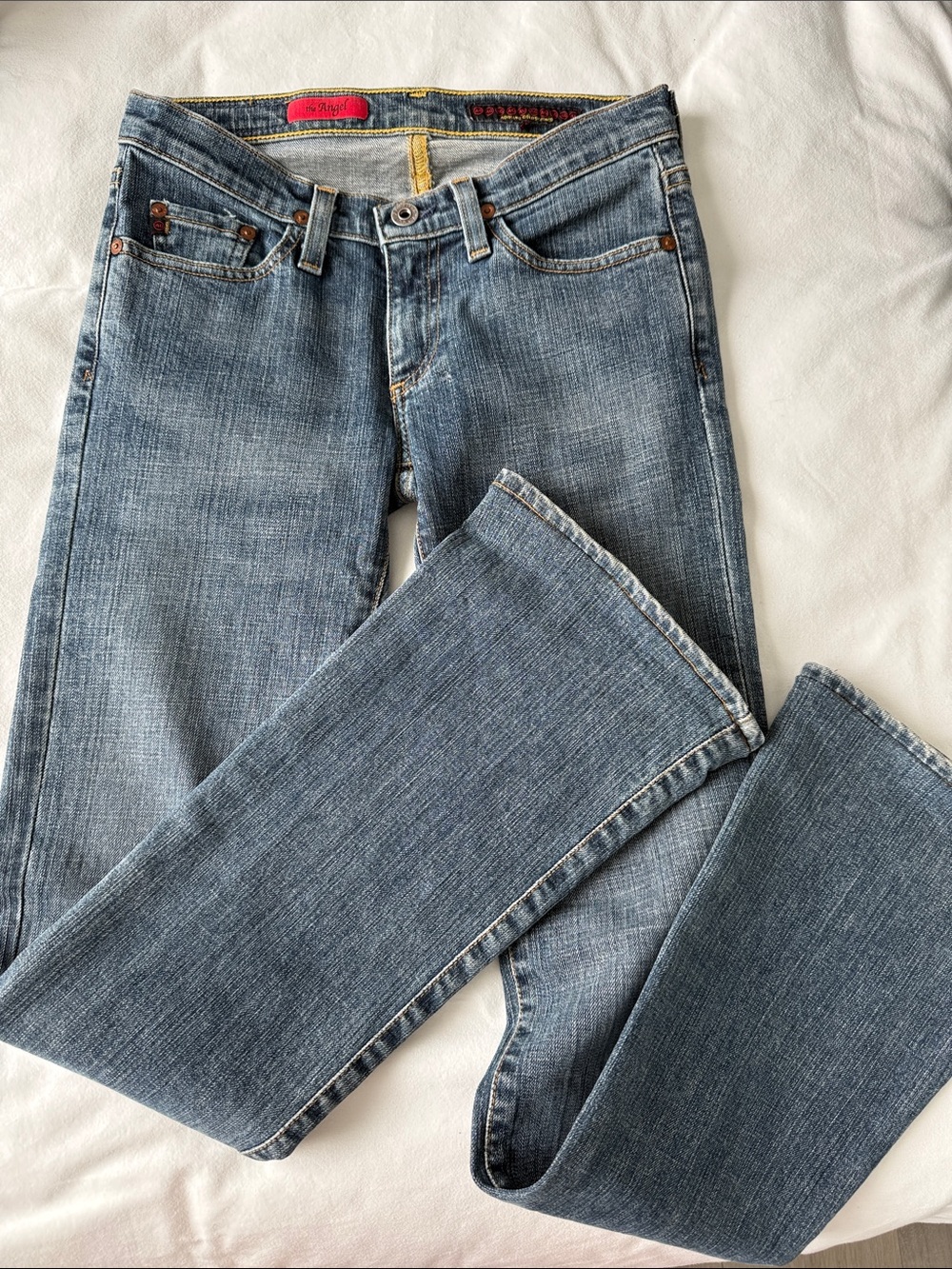 AG The Angel Low-Rise Boot Cut Jeans